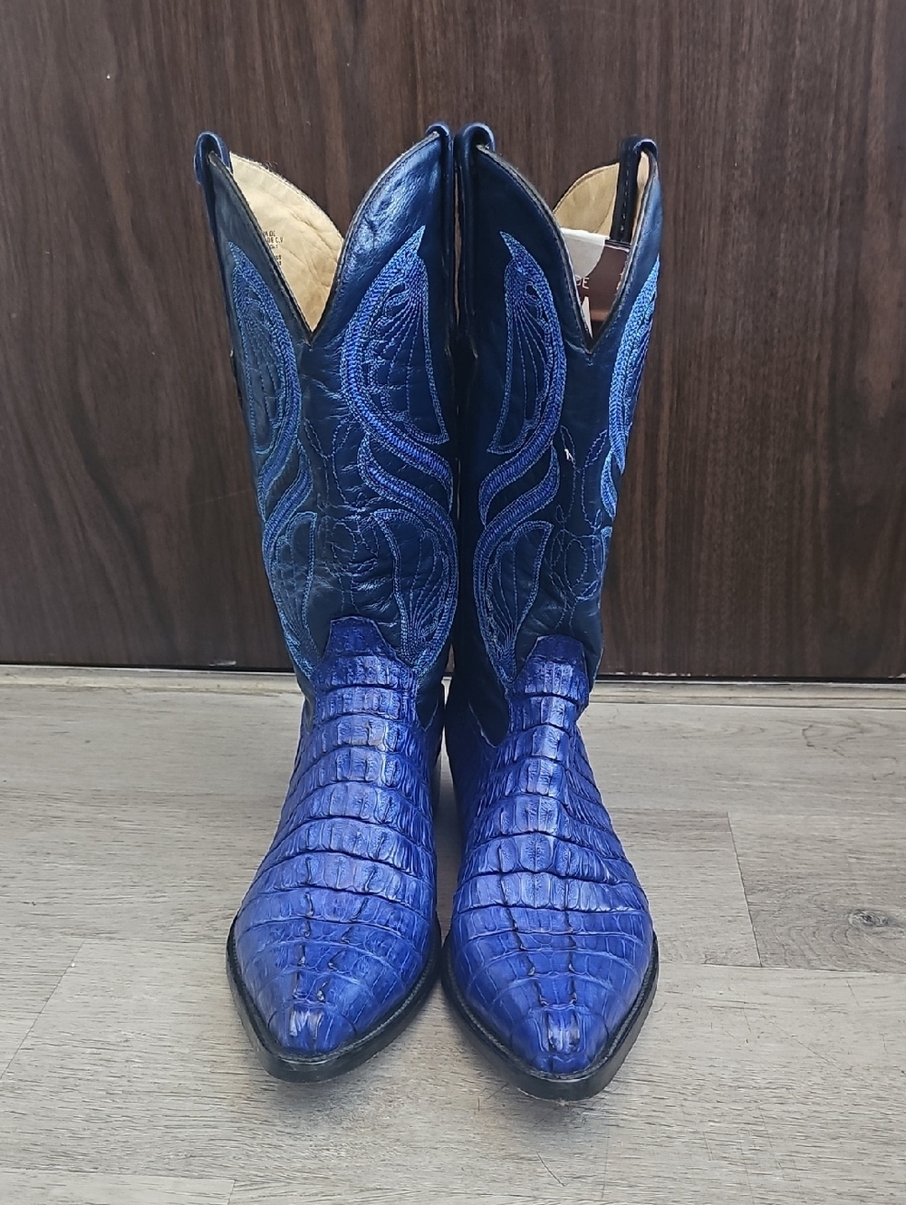 CUADRA Men's Blue Exotic Leather Western Boots